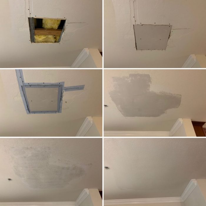 Professional drywall repair and wall finishing services creating perfectly smooth surfaces ready for paint.