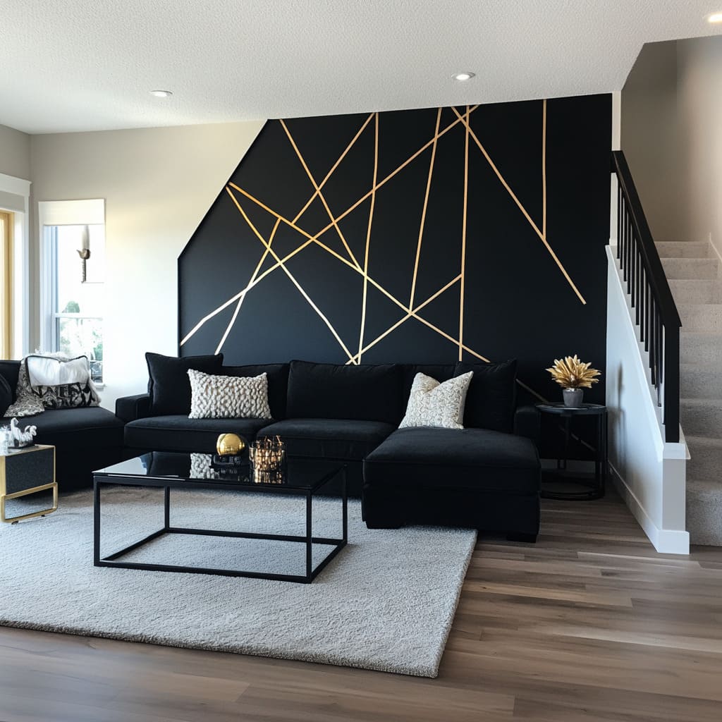 Custom accent wall installation designed to add depth, personality, and modern style to residential interiors.
